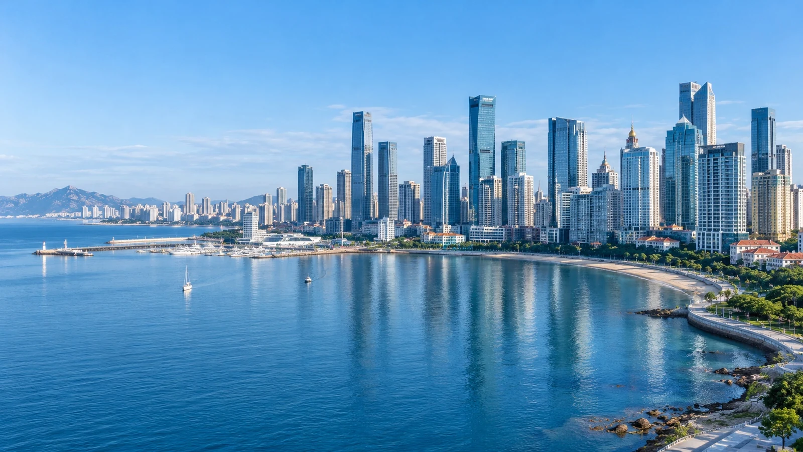 Modern cityscape of Qingdao