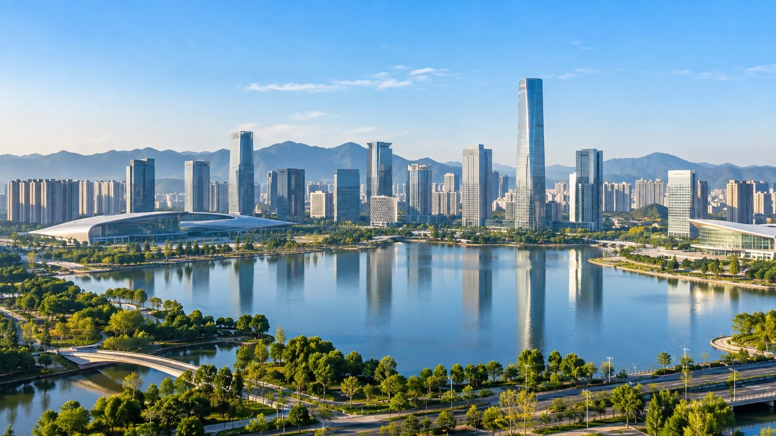 Modern cityscape of Shaoxing