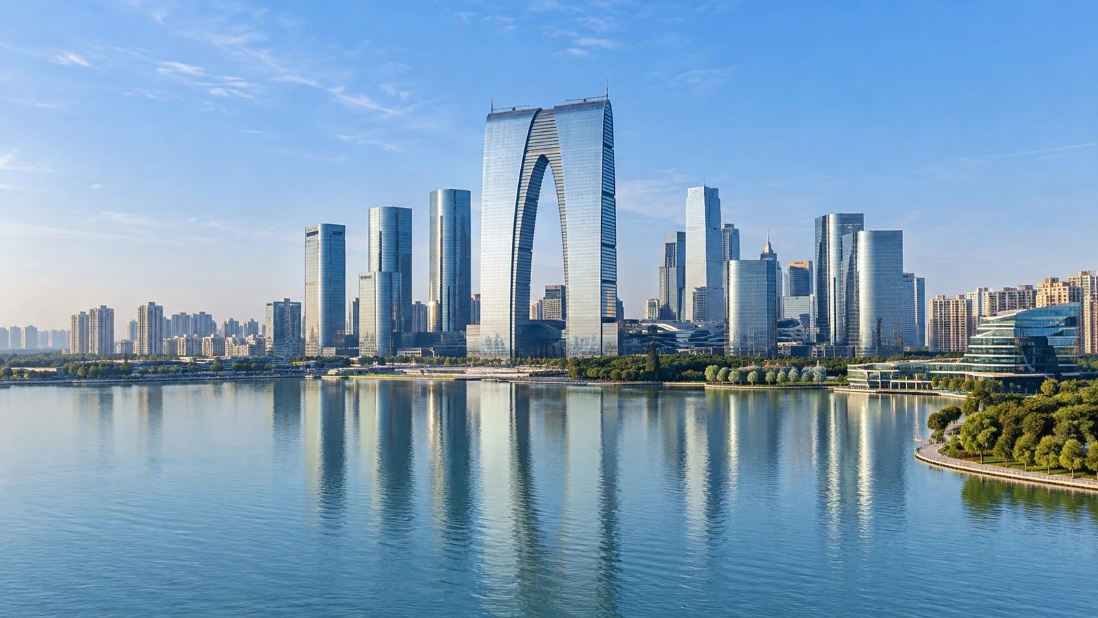 Modern cityscape of Suzhou