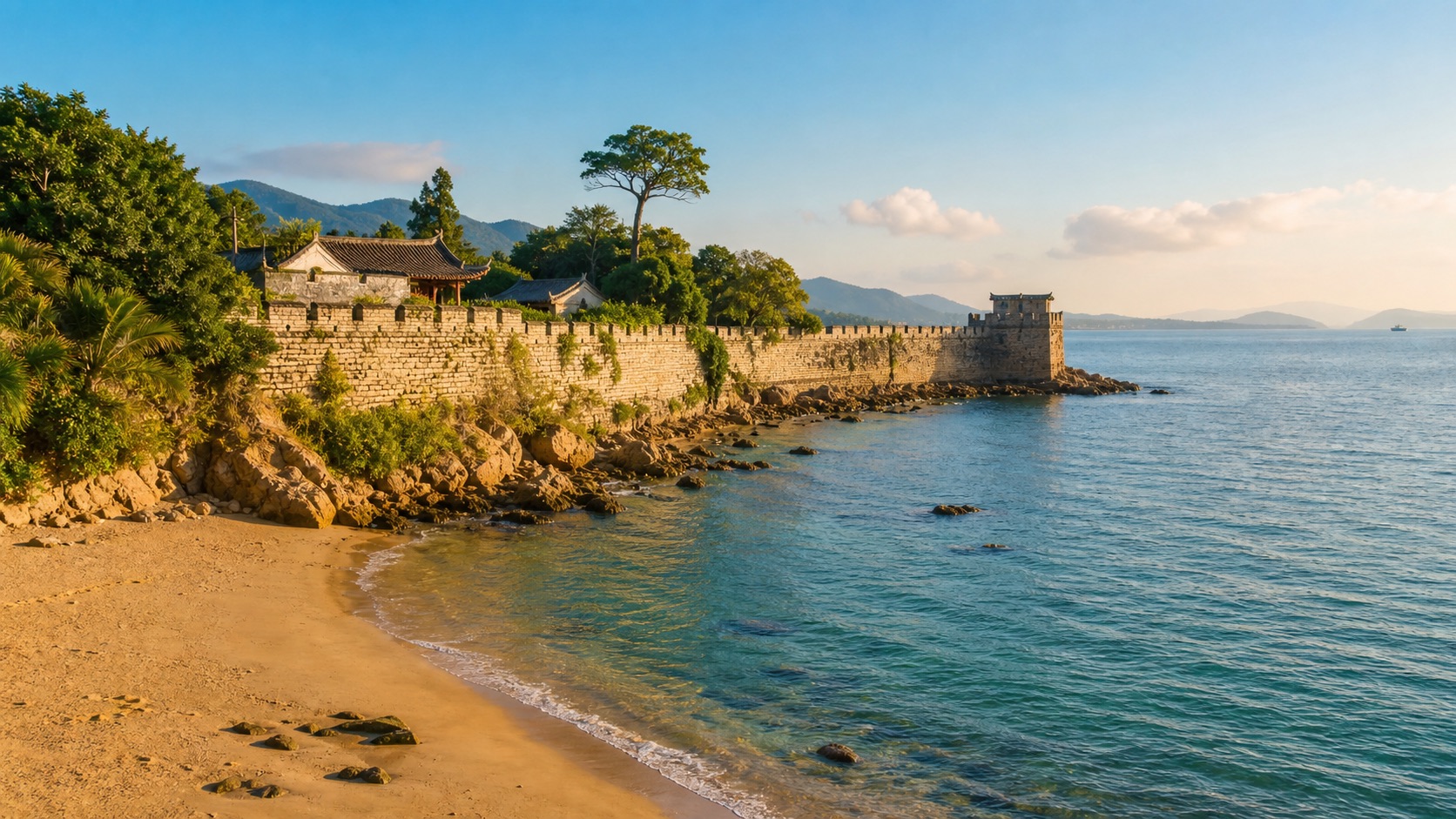 Dapeng coast and historic fortress